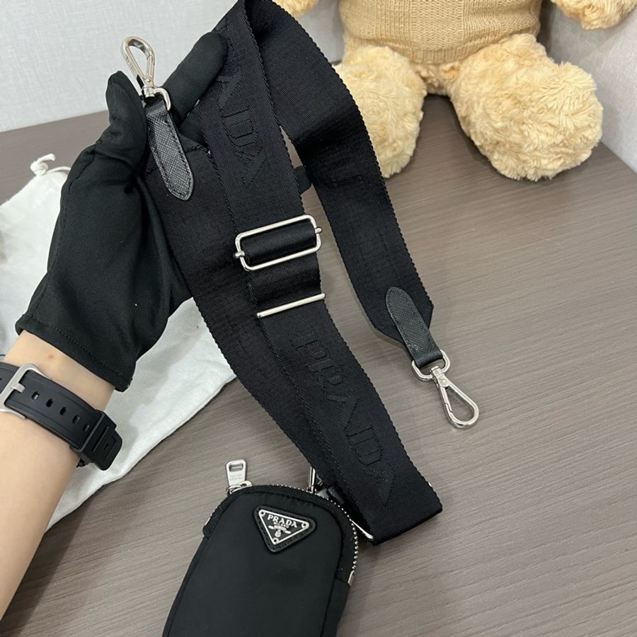 Prada/普拉達 帆布三合一鏈條包-8