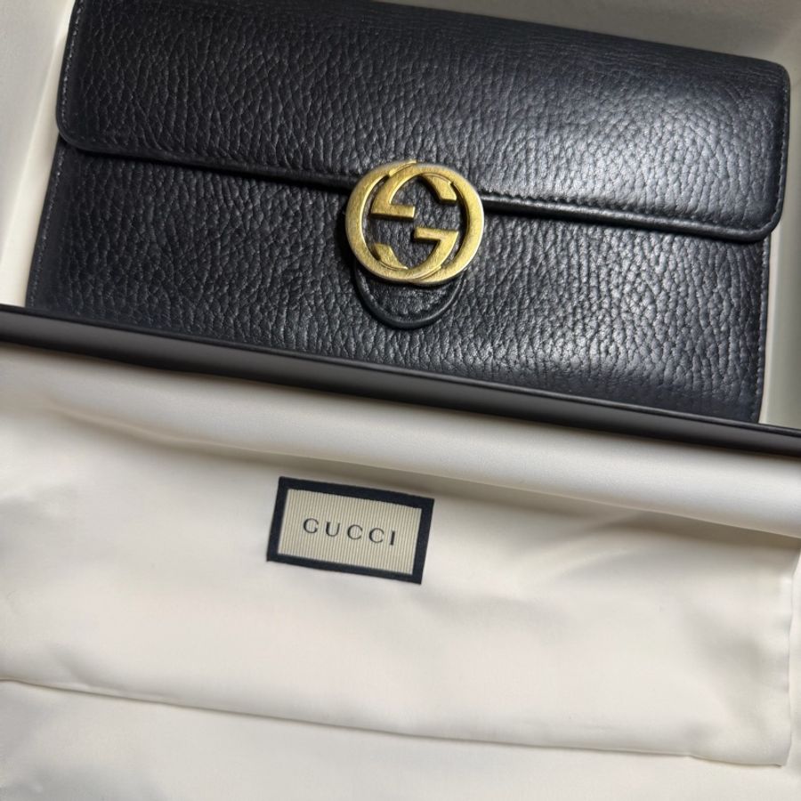 Gucci雙G扣長夾-0
