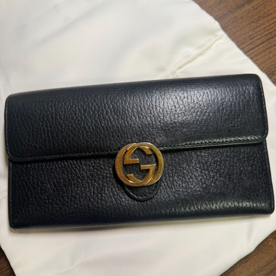 Gucci雙G扣長夾-1
