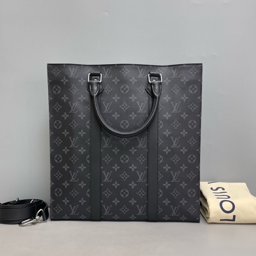 LV路易威登 Sac Plat黑色老花琴譜包 芯片款-1