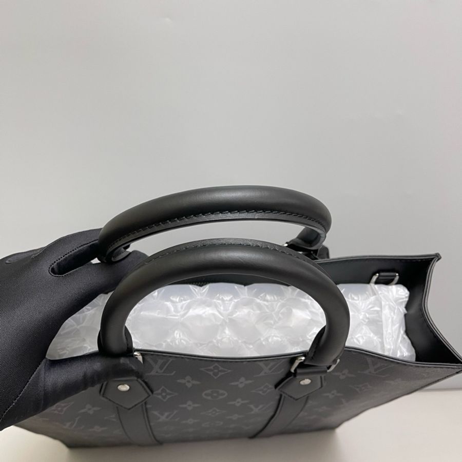 LV路易威登 Sac Plat黑色老花琴譜包 芯片款-5