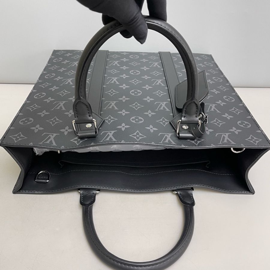 LV路易威登 Sac Plat黑色老花琴譜包 芯片款-6