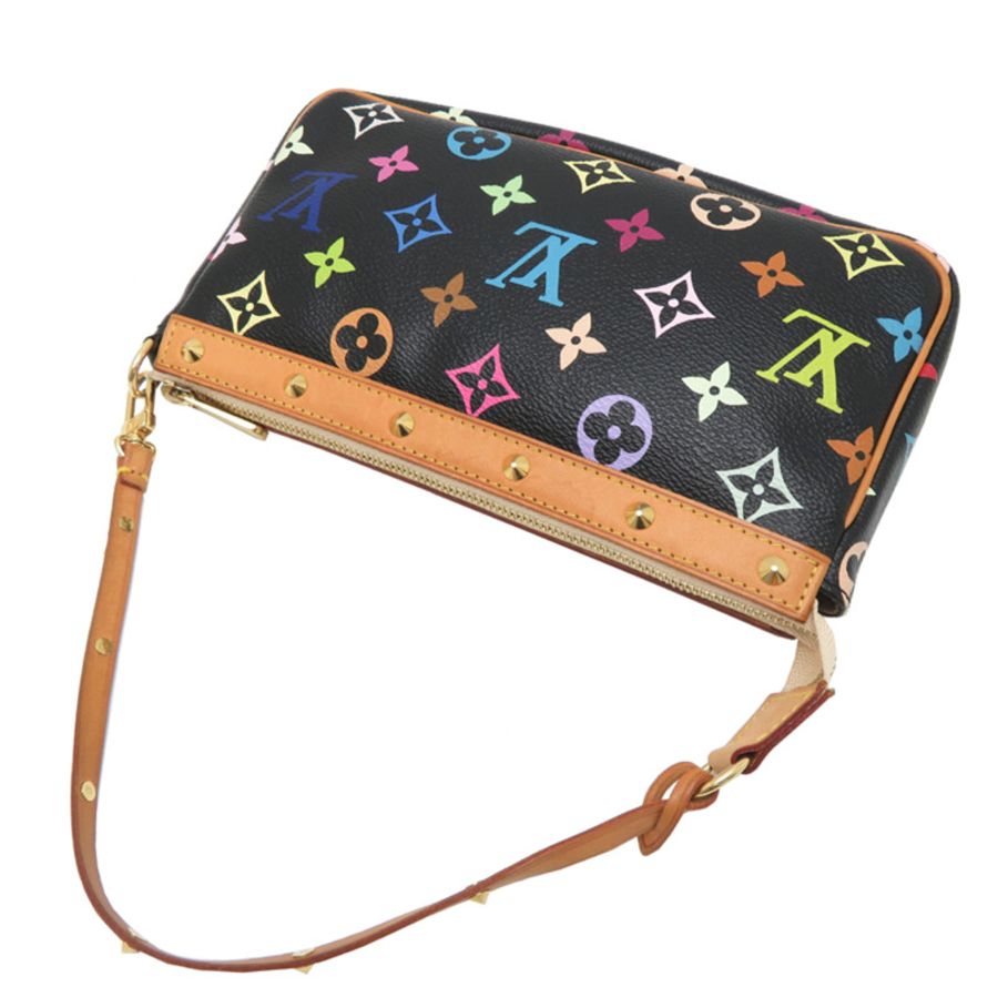 路易威登 Pochette Accessoires 女士手拿包 M92648(已停產)Monogram Multicolor 黑色-3