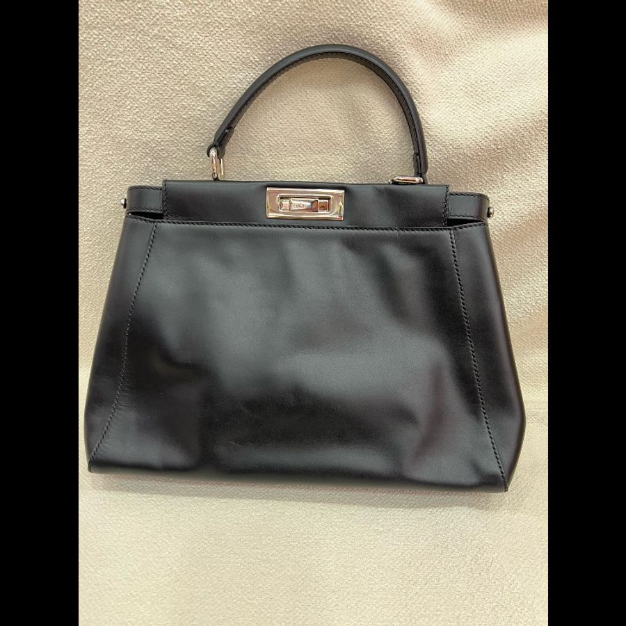 Fendi Peekaboo 黑銀 中號-3