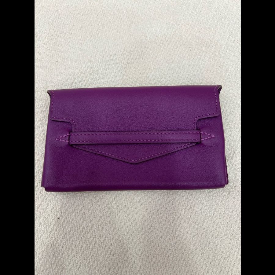 Hermes 插片錢包/收納小包 海葵紫-5