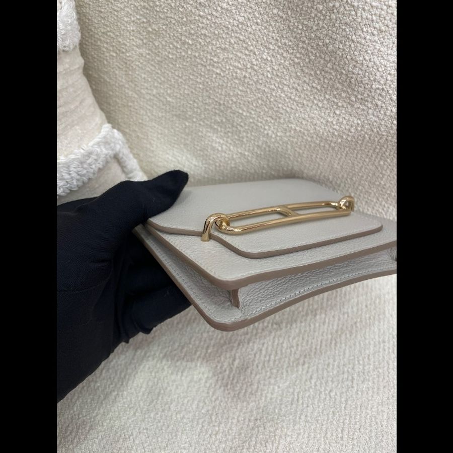 Hermes Roulis Slim 8L冰川白 淡金扣-31