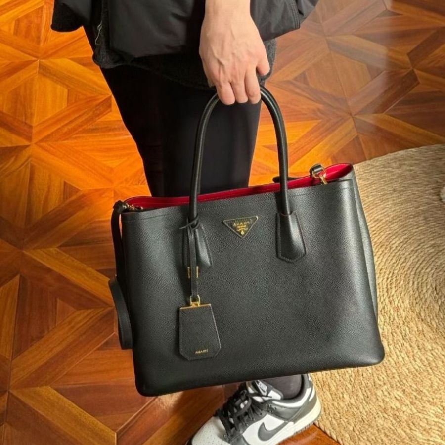 Prada Double手提斜背包 36*26*18 9新 配件 肩帶 塵袋-1