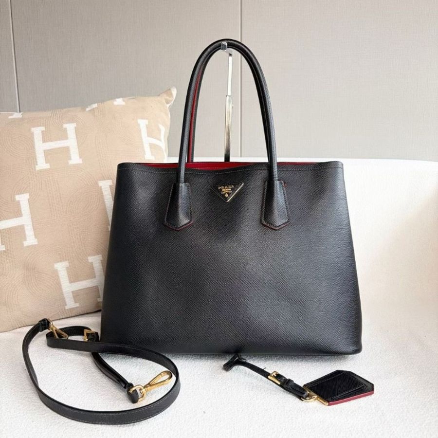 Prada Double手提斜背包 36*26*18 9新 配件 肩帶 塵袋-2