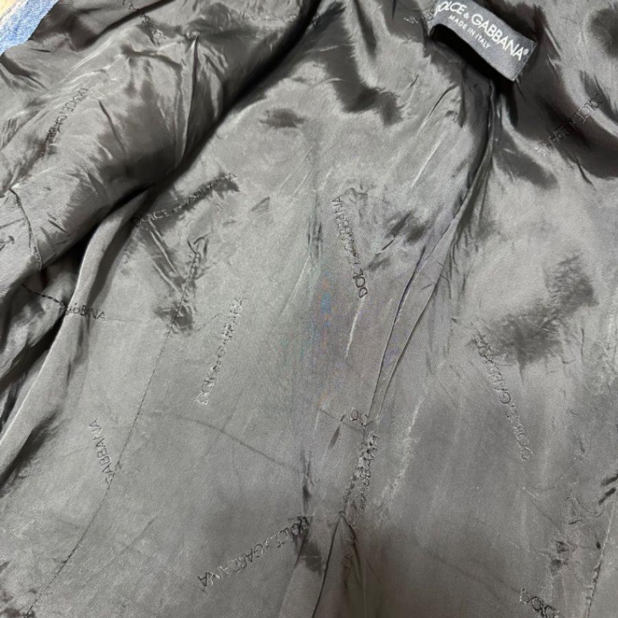 Dolce & Gabbana 義大利製 Y2K 經典修身丹寧牛仔外套 EU42-21