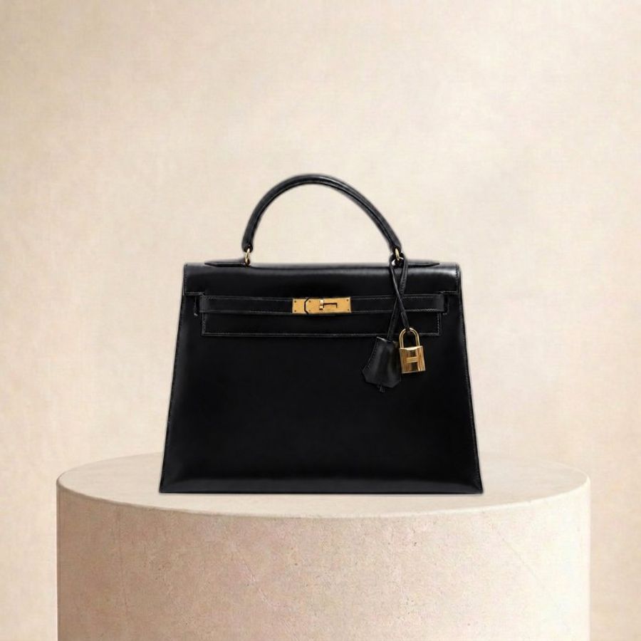 Hermes Kelly 32 Sellier Box Calf 黑色 金扣 GHW 凱莉32 中古-0