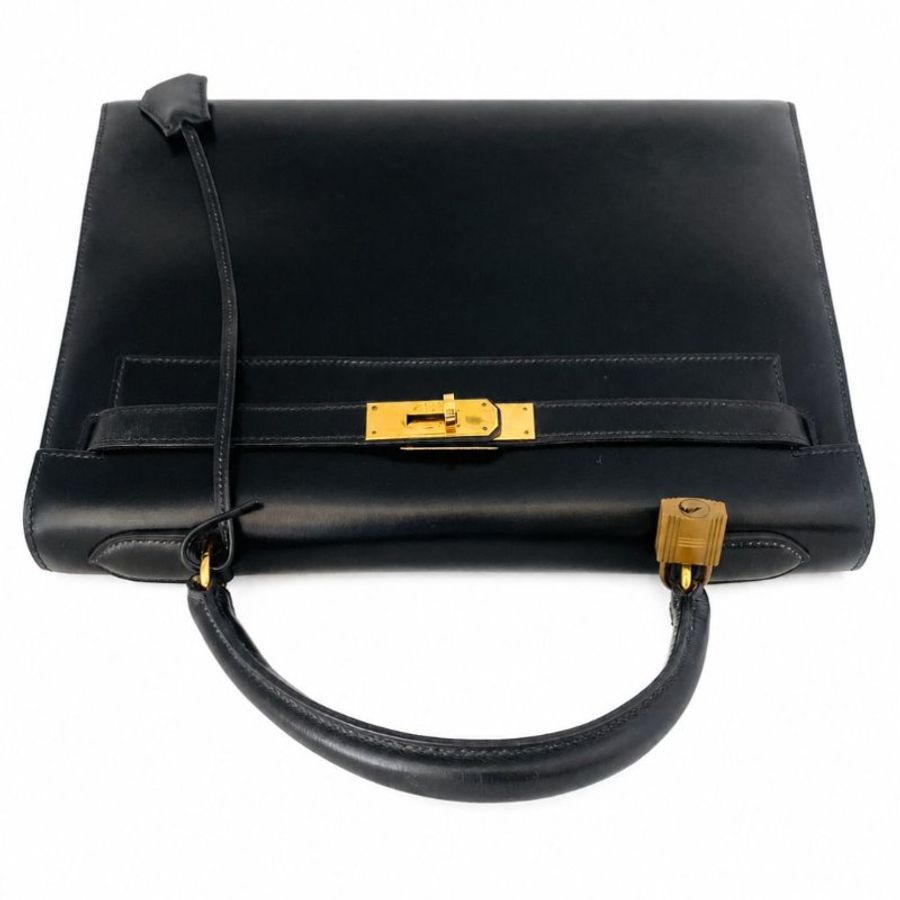 Hermes Kelly 32 Sellier Box Calf 黑色 金扣 GHW 凱莉32 中古-5