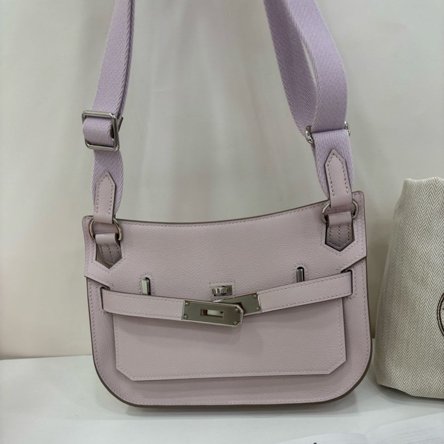 Hermes愛馬仕 mini Jypsiere /mini 吉普賽 Mauve Pale 09夢幻紫銀扣 ever color皮 B刻 全新 有購證-1