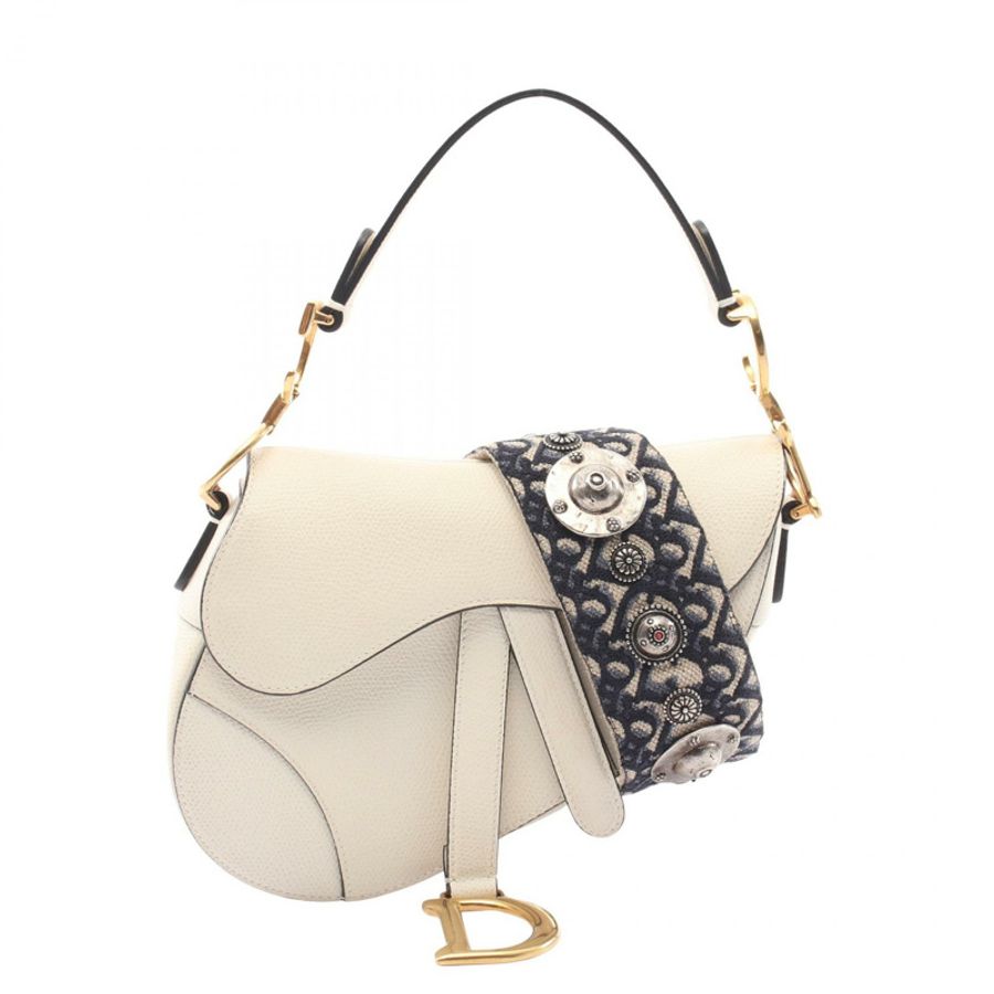 Christian Dior SADDLE Mini 兩用手提包(肩帶需另購)皮革-0