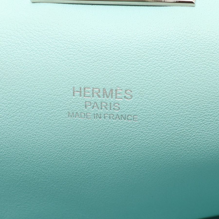 馬卡龍藍 Swift 牛皮 Mini Toolbox 兩用包 A刻 銀扣【HERMES 愛馬仕】-4