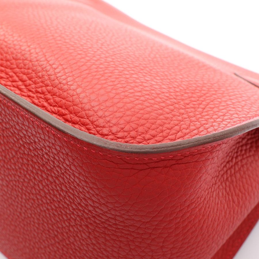 辣椒紅色 TOGO牛皮 Jypsiere 28 肩背包 口P刻【HERMES 愛馬仕】 H061784CK-11