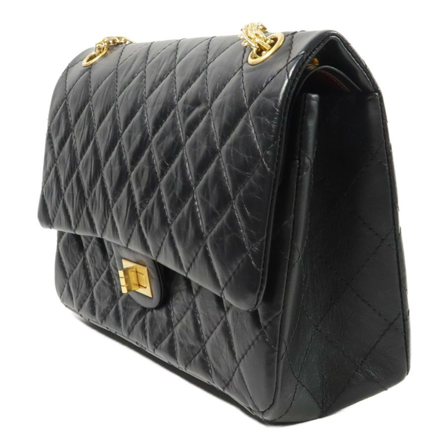 CHANEL 牛皮皮革2.55 Medium鏈帶肩背袋-2