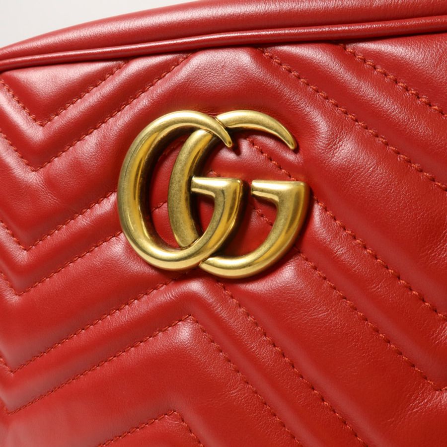 GUCCI 牛皮皮革GG Marmont Small肩背袋-7