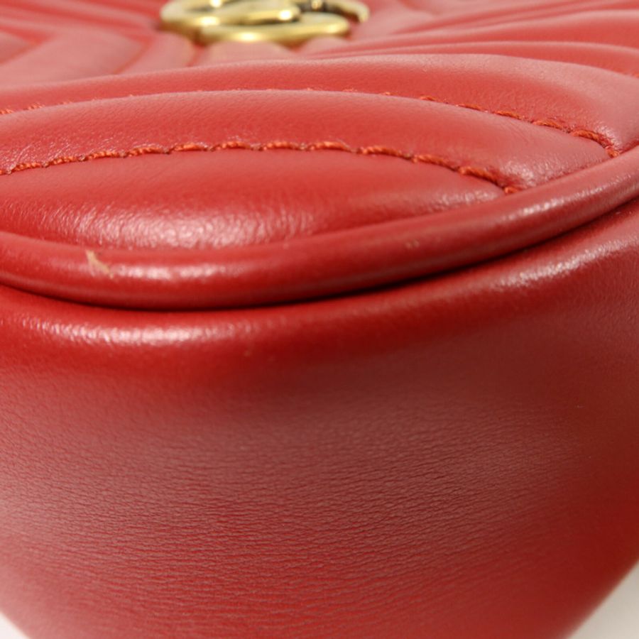 GUCCI 牛皮皮革GG Marmont Small肩背袋-10
