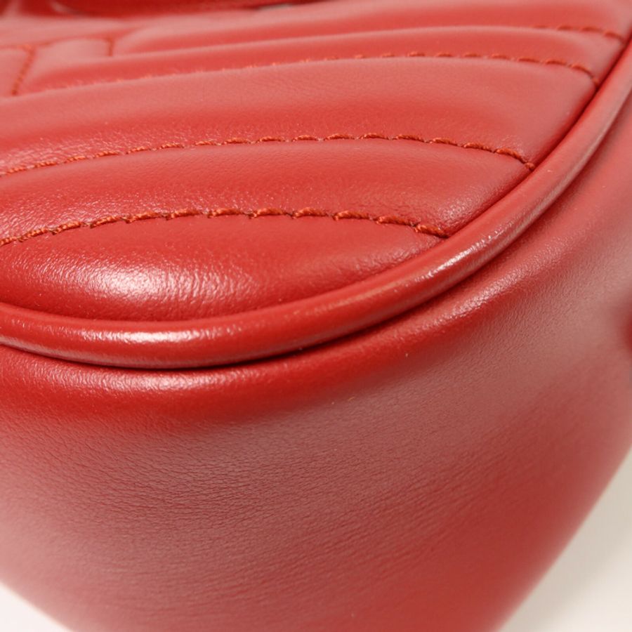 GUCCI 牛皮皮革GG Marmont Small肩背袋-12