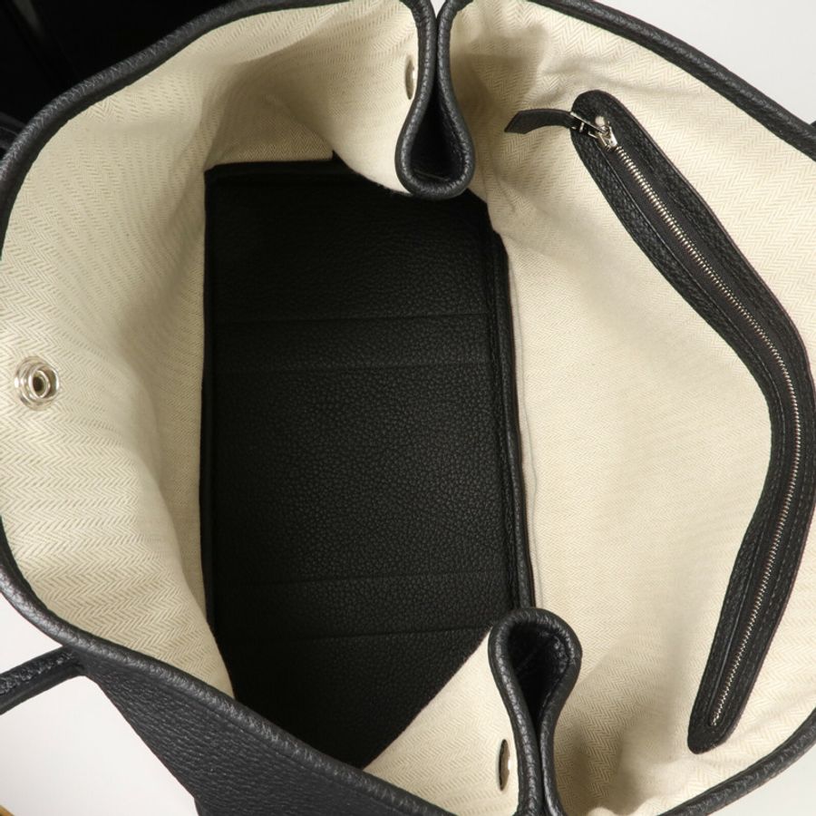 HERMES Negonda皮革Garden Party PM手挽袋Noir-4