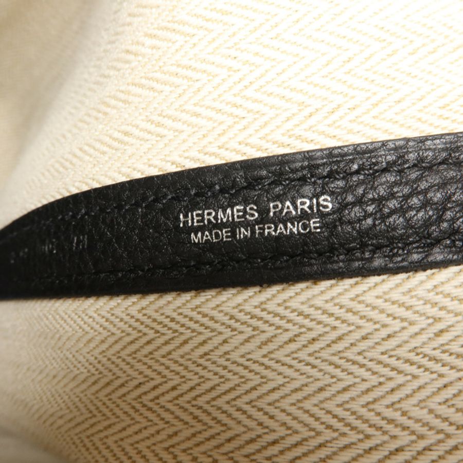 HERMES Negonda皮革Garden Party PM手挽袋Noir-5