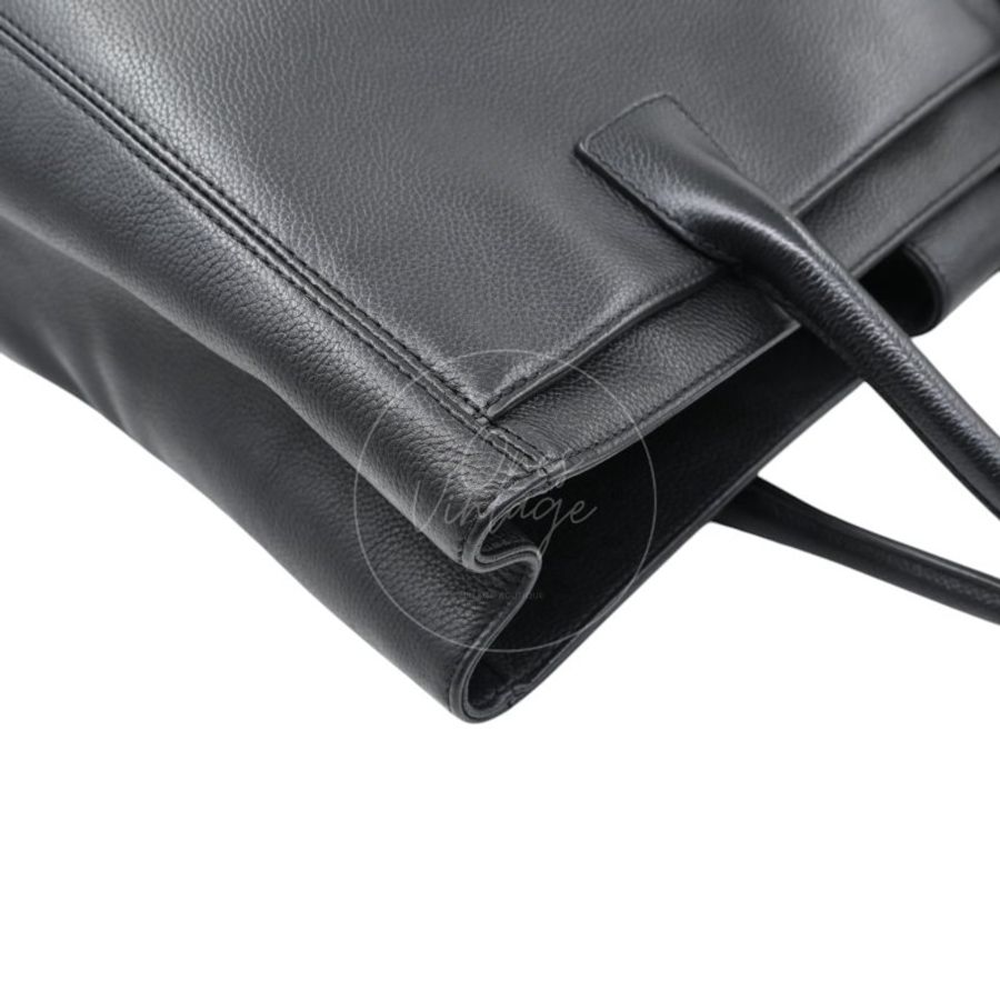 中古 Chanel 香奈兒 Cerf Small Black Calfskin Tote Bag GHW 黑色金扣小牛皮手提包-46