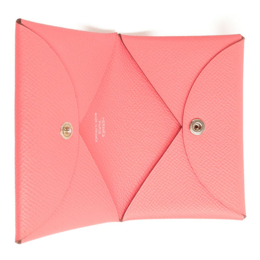 HERMES Epsom皮革Calvi Card Holder卡片套Rose Jaipur-6