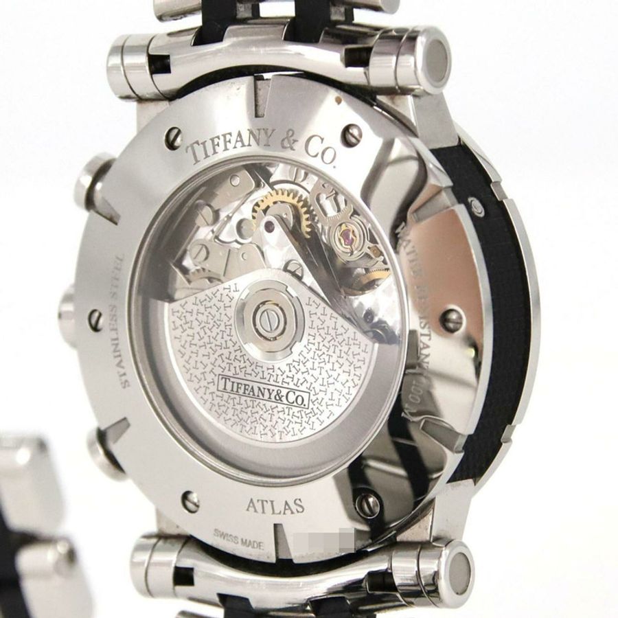 Tiffany & Co.) Atlas Gent Chrono Z1000.82.12A21A00A 不鏽鋼 x 橡膠自動腕錶-5