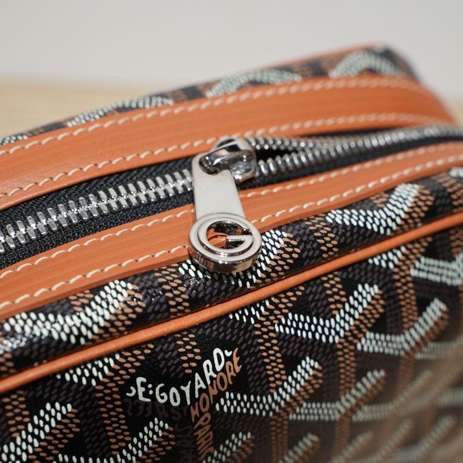 GOYARD 棕色PVCGOYARD相機包肩背包-7