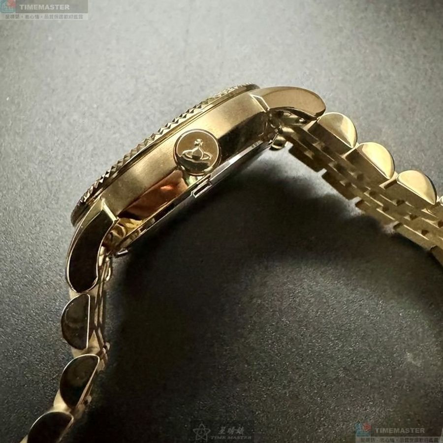 Vivienne Westwood手錶,編號VW30317,32mm金色錶殼,金色錶帶款-6
