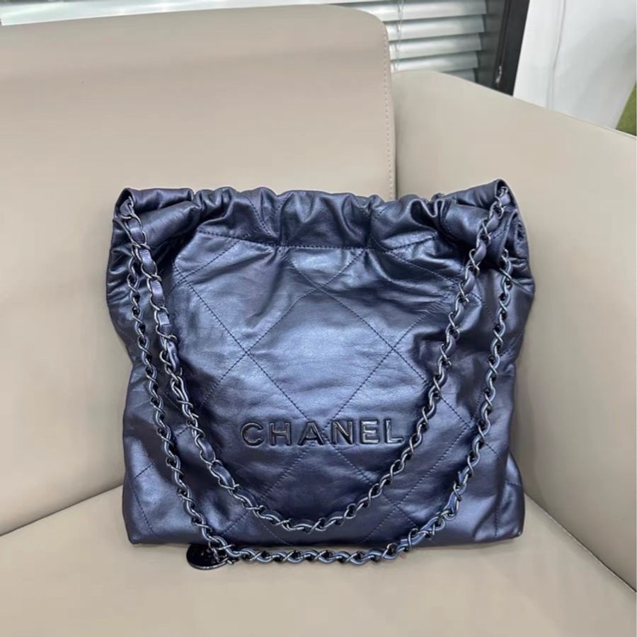 Chanel 22bag小號 幻彩深海藍 芯片款 🈶購證-1