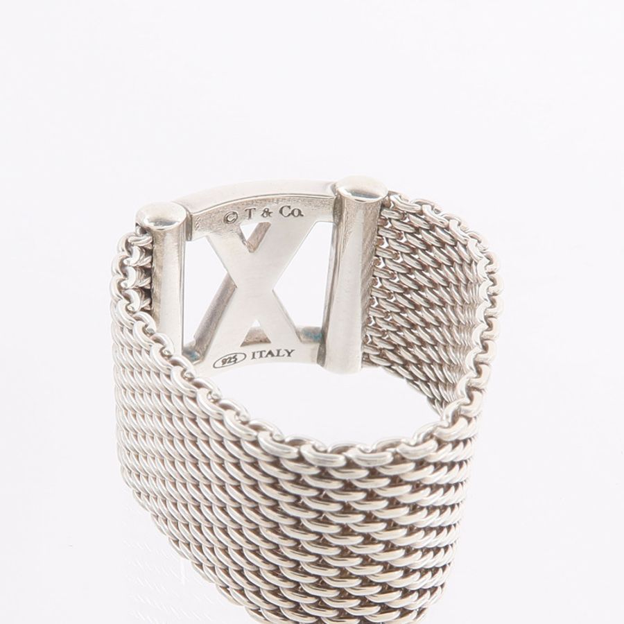 TIFFANY&CO 925純銀Atlas Somerset Ring戒指-4