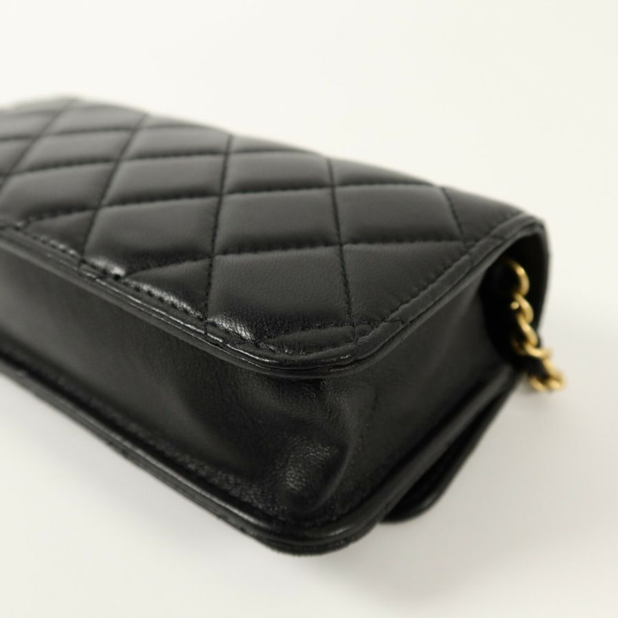 CHANEL 羊皮皮革Phone Bag鏈帶肩背袋-13