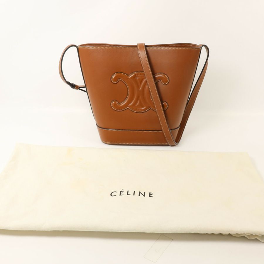 CELINE 牛皮皮革Small Bucket Cuir Triomphe肩背袋-8