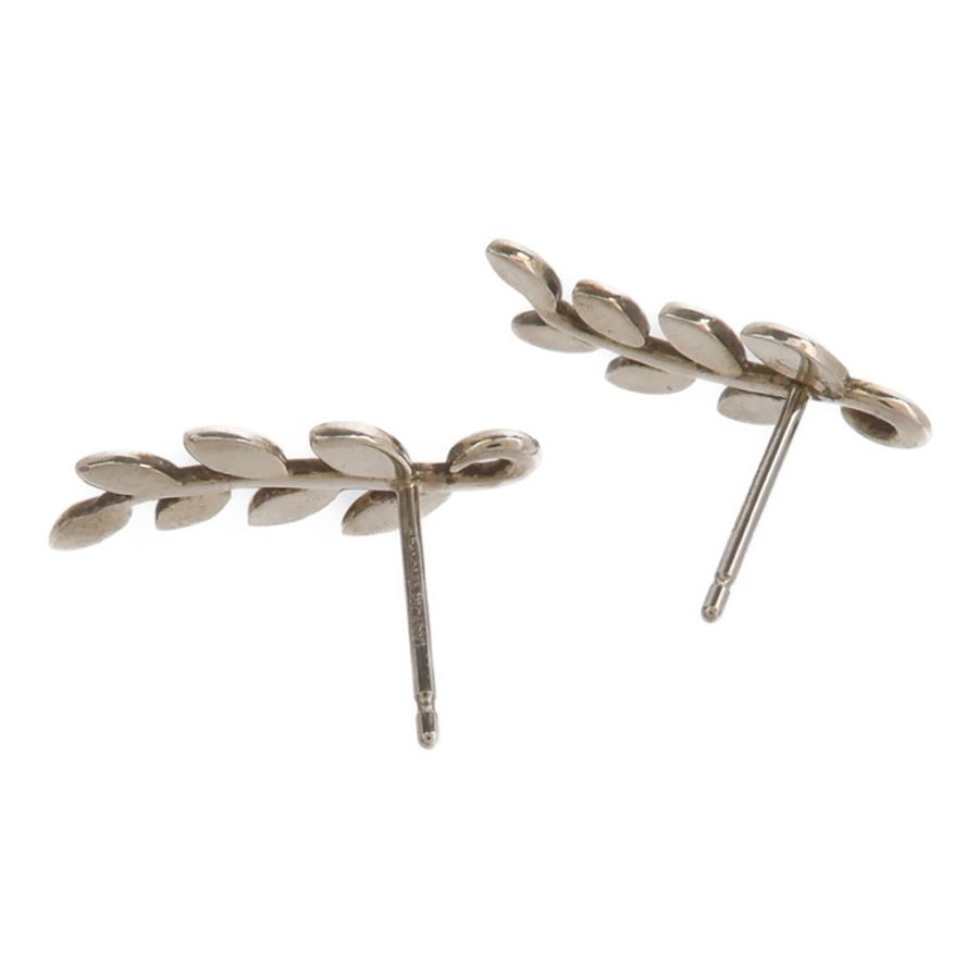 TIFFANY&CO 925純銀Olive Leaf Climber Earrings耳環-3