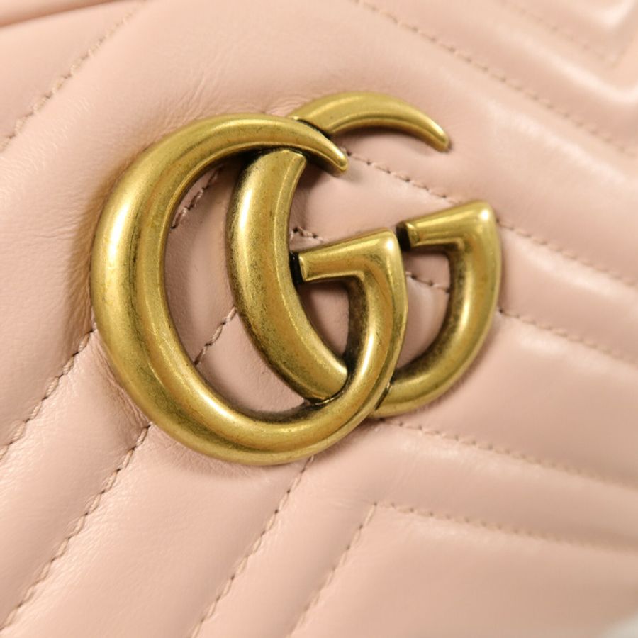 GUCCI 牛皮皮革GG Marmont肩背袋-5