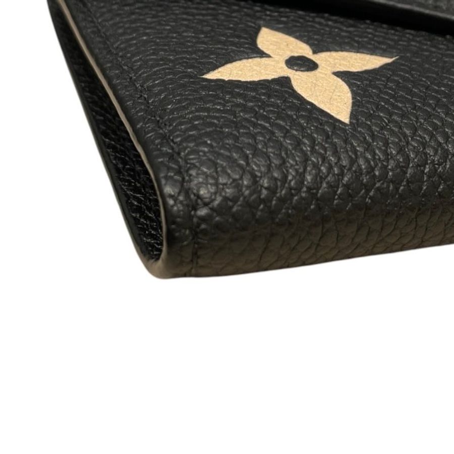 LOUIS VUITTON 路易威登 M80968 VICTORINE 三折短夾 皮革 黑色 金釦-5