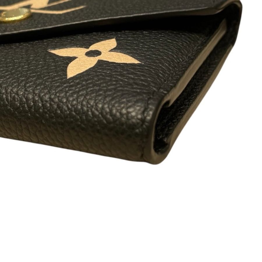 LOUIS VUITTON 路易威登 M80968 VICTORINE 三折短夾 皮革 黑色 金釦-6