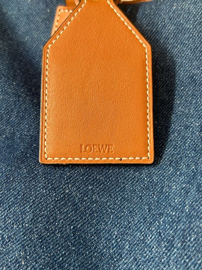 Loewe Amazona 36 denim 2 way bag 牛仔布-18