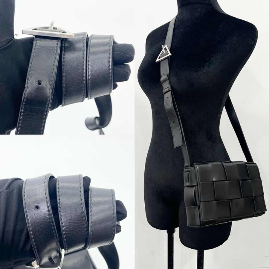 BOTTEGA VENETA Cassette (小牛皮/黑綠拼色）-11