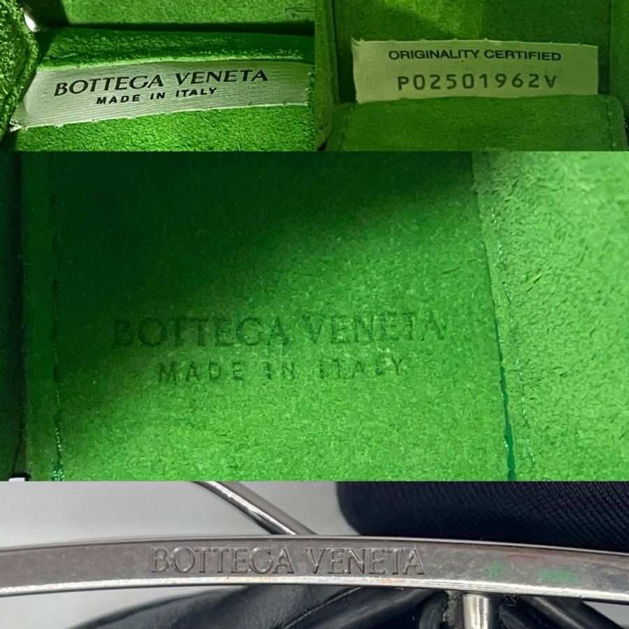 BOTTEGA VENETA Cassette (小牛皮/黑綠拼色）-12