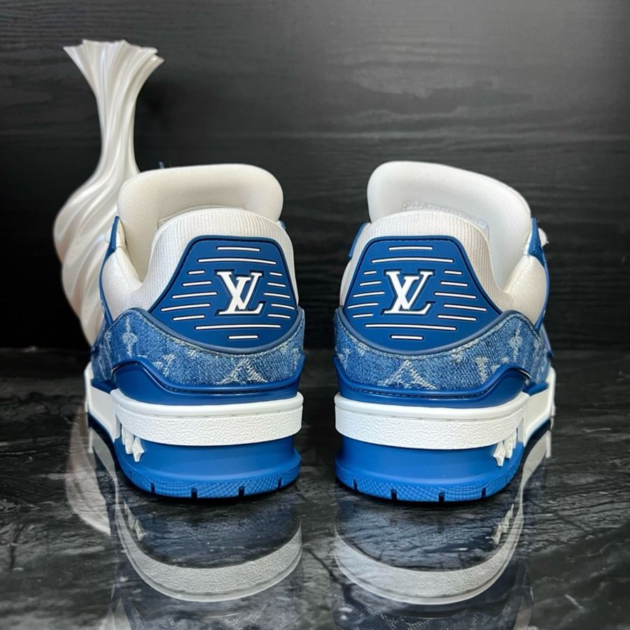 Louis Vuitton路易威登Trainer板鞋白藍牛仔37碼 98新-3
