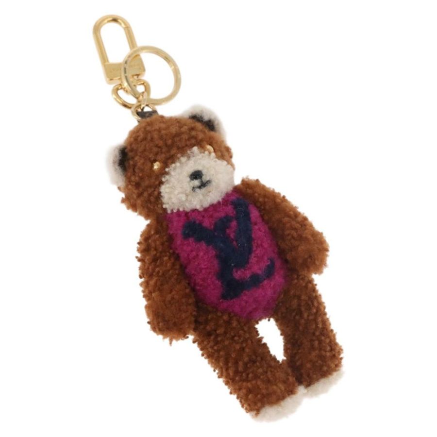 【日本直送】路易威登 Monogram Teddy Porte Cles LV 泰迪熊吊飾 M69854 Auth 184130M-0