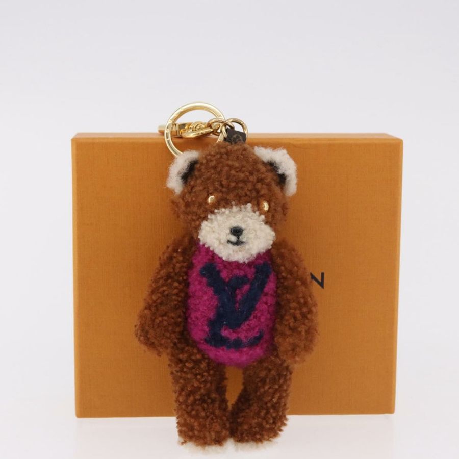 【日本直送】路易威登 Monogram Teddy Porte Cles LV 泰迪熊吊飾 M69854 Auth 184130M-11
