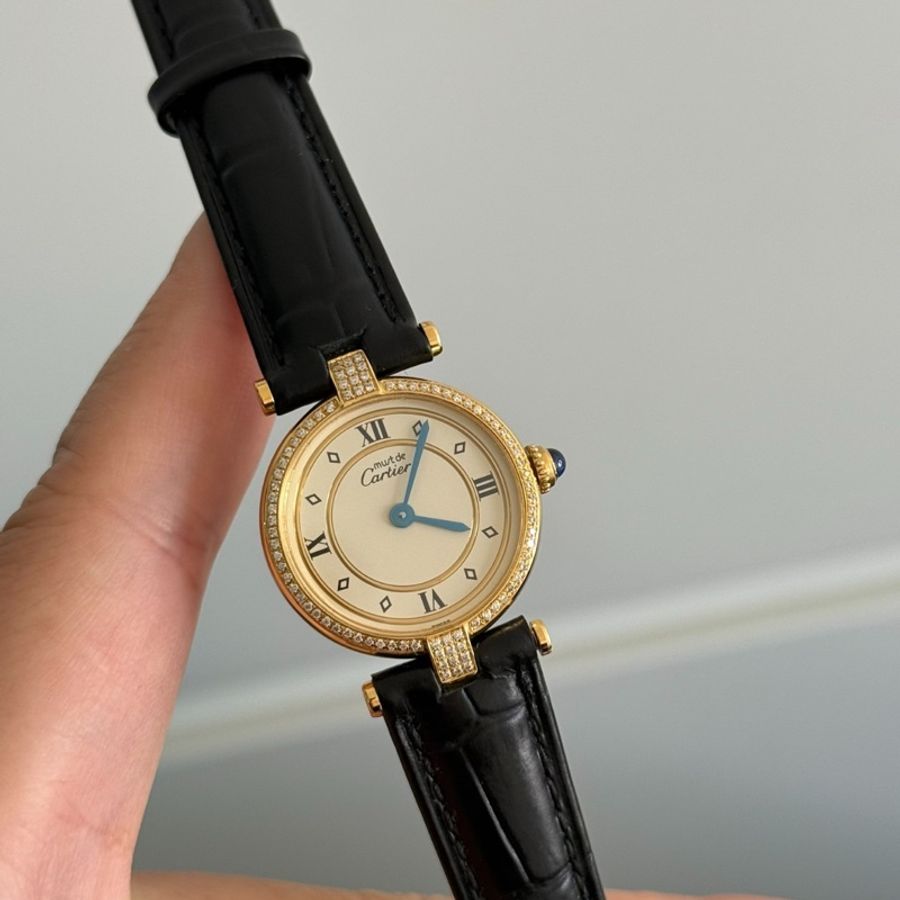 【長期主義💛復古貴氣🕰️全網最低價✨】Cartier 卡地亞must 銀包金奢華女士腕表-3