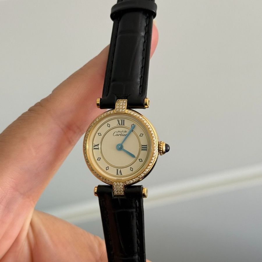 【長期主義💛復古貴氣🕰️全網最低價✨】Cartier 卡地亞must 銀包金奢華女士腕表-4