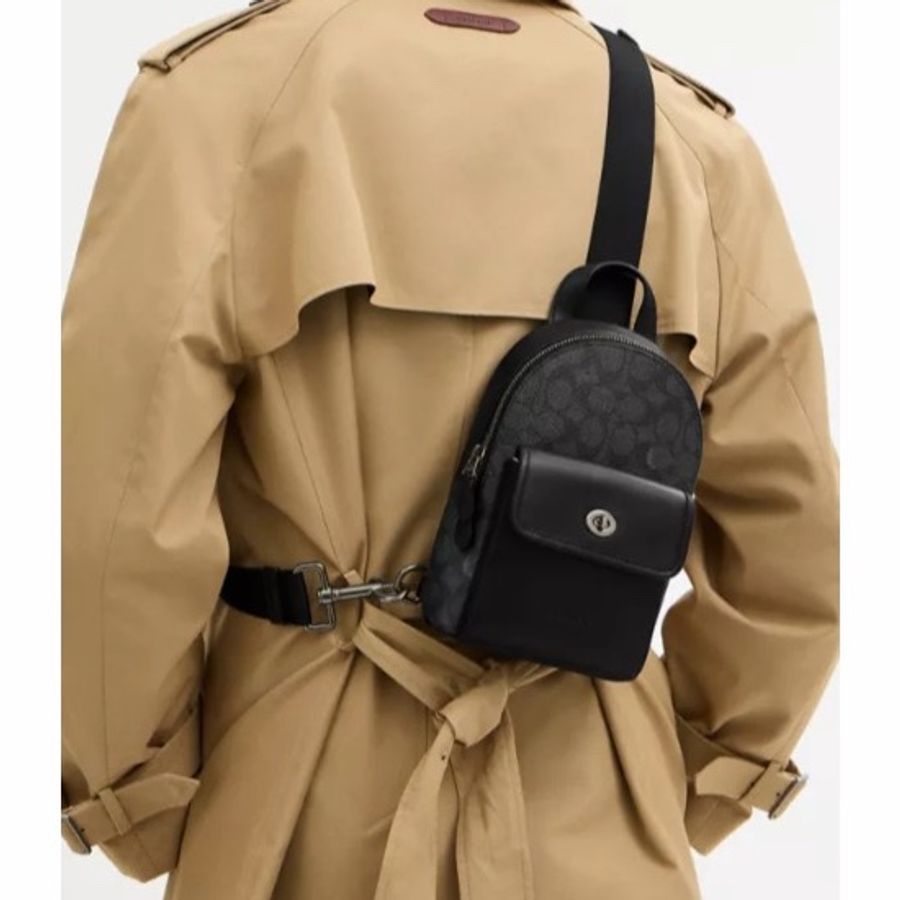 Coach 男士 小型旋鎖式斜挎包均碼碼15.8cm*9.5cm*23.5cm-2