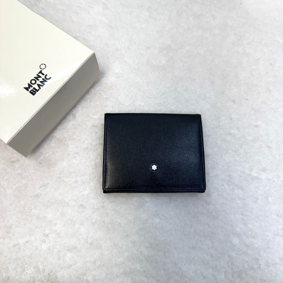 萬寶龍Montblanc黑色牛皮Meisterstck小號零錢包MB14877-1