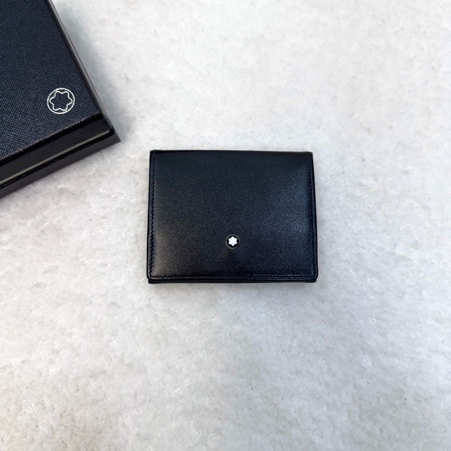 萬寶龍Montblanc黑色牛皮Meisterstck小號零錢包MB14877-2