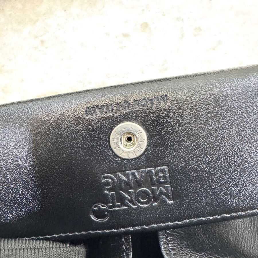 萬寶龍Montblanc黑色牛皮Meisterstck小號零錢包MB14877-13